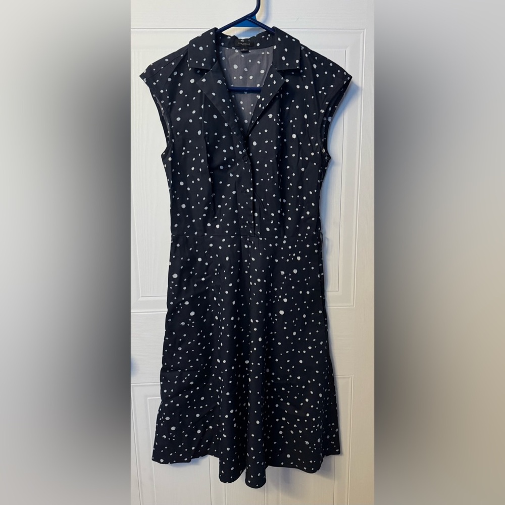 Ann Taylor Black Dress with White Dots my